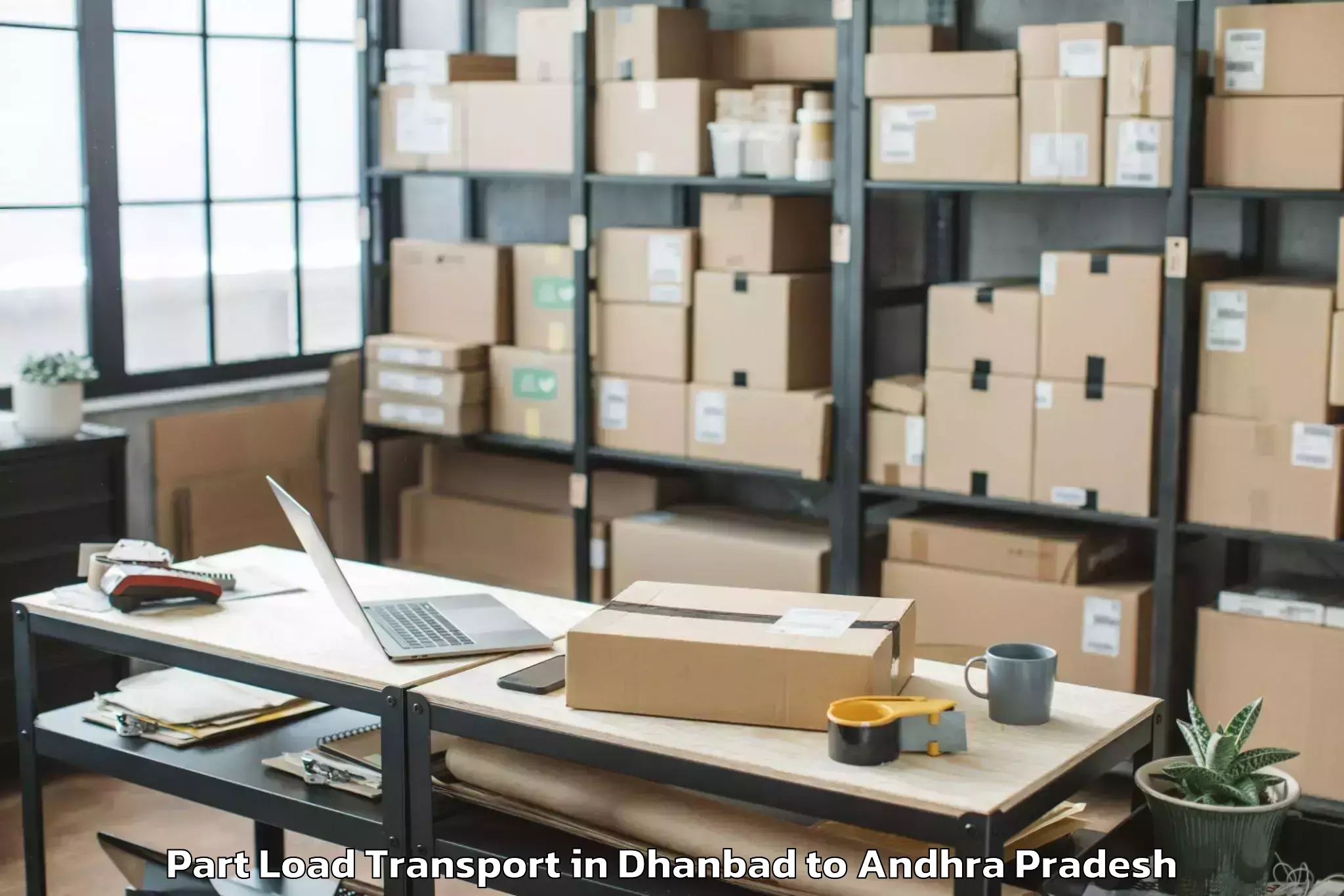 Book Dhanbad to Mandapeta Part Load Transport Online